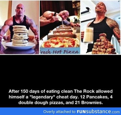 The Rock's cheat day
