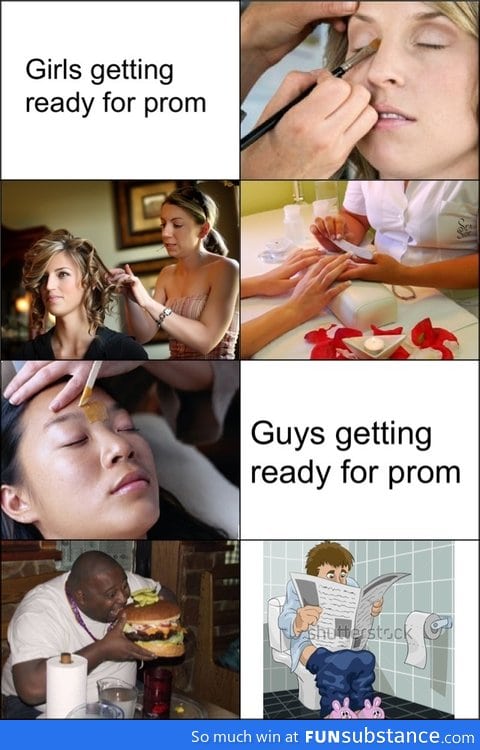 Girls getting ready for prom