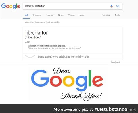 Thanks, Google!