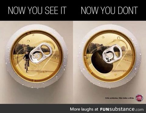 Anti drink-driving poster by fiat in brazil