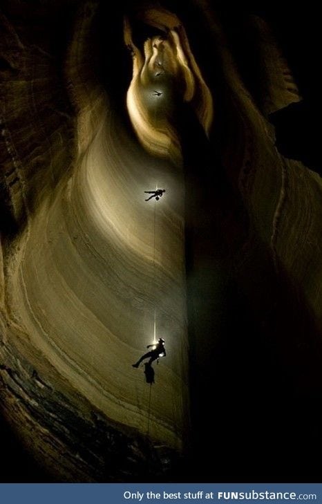 Krubera Cave, in Georgia, the deepest-known cave on Earth