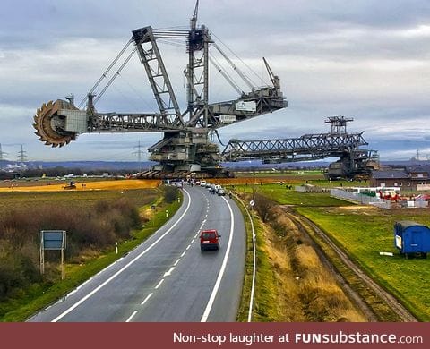 The largest land vehicle ever built: Bagger 293 in Germany