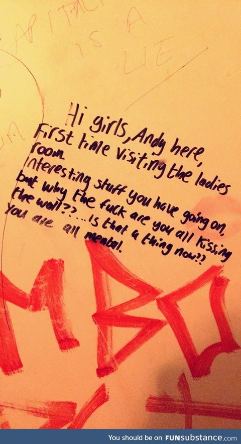 In the girls bathroom at a bar in Berlin