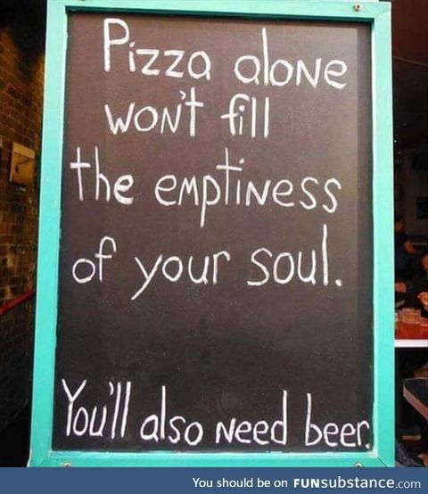 Or burgers. Burgers & beer will do too.