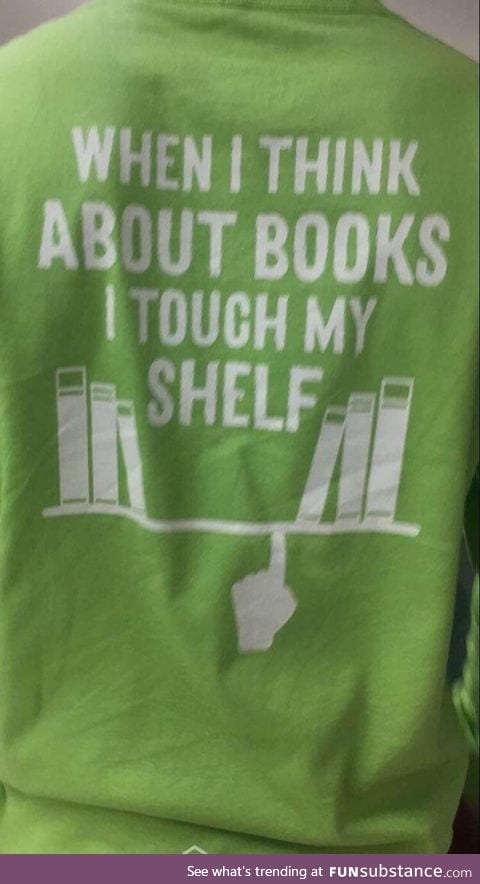 Shirts given at a school for last day by library