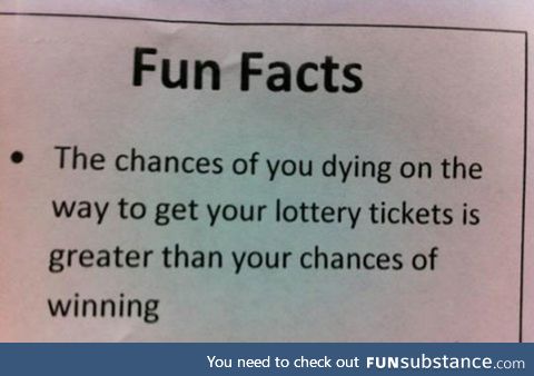 Fun fact about the lottery