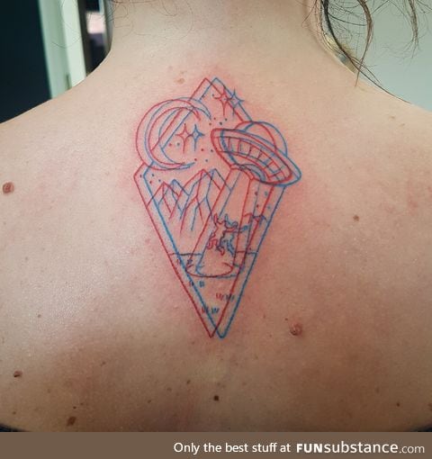 Anaglyph 3D tattoo