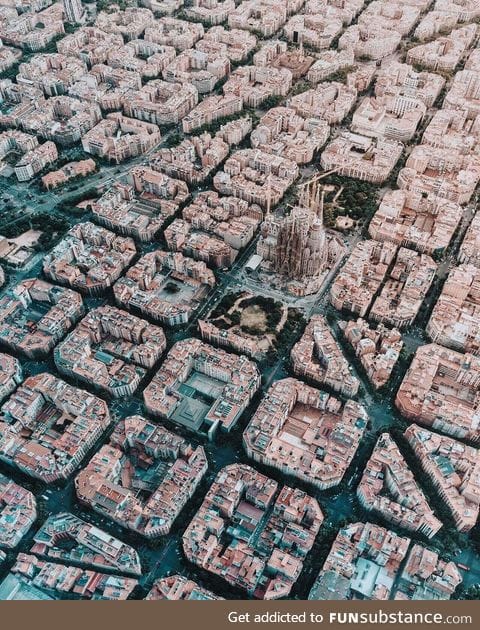 Barcelona from sky