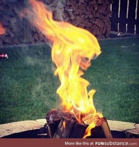 A face in the flames