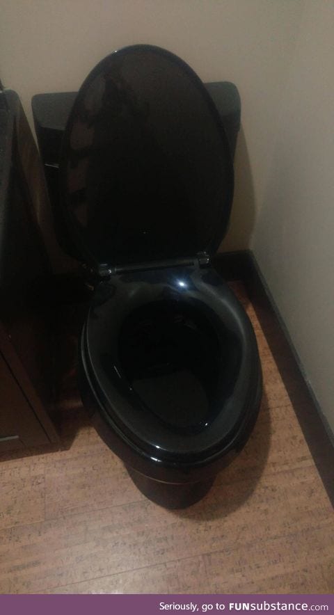 There's something unsettling about a black toilet