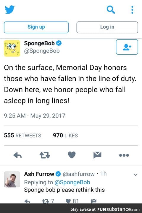 Memorial Day with Spongebob
