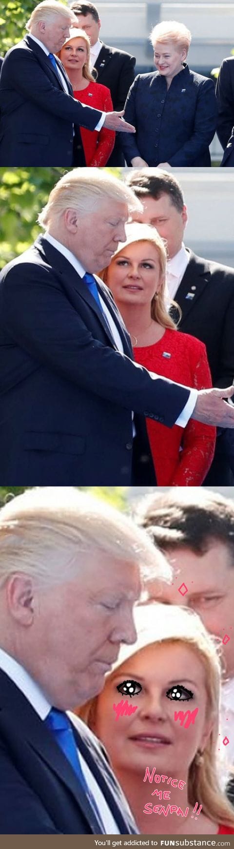Life goals: Have someone that looks at you like Croatian president looks at Trump