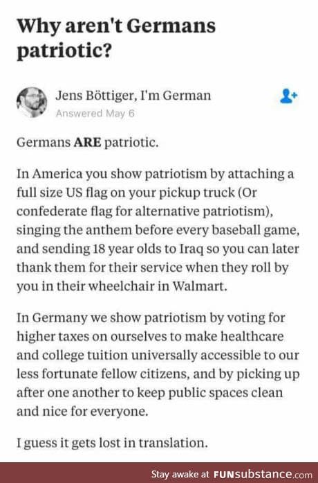 Interesting take by a German