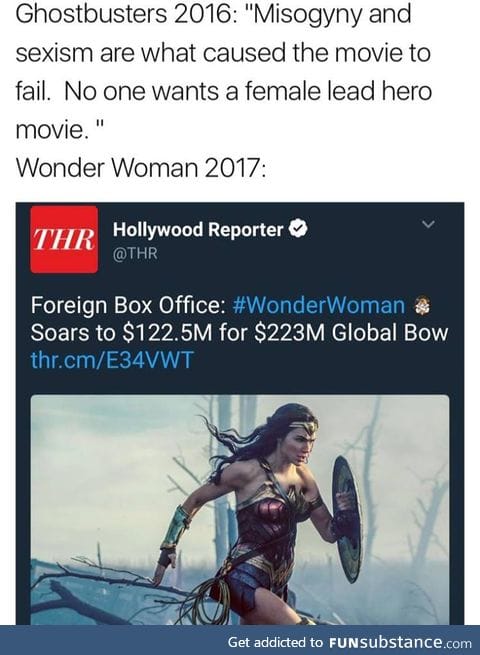Also wonder woman didn't have shit advertising