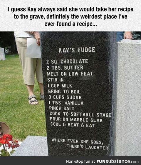 Taking a recipe to the grave