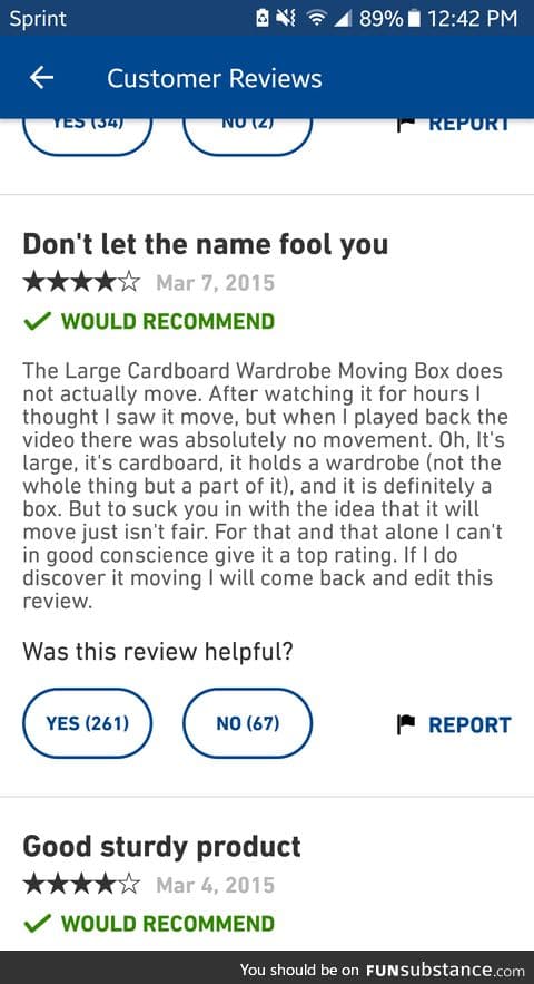 This review on Lowe's wardrobe boxes