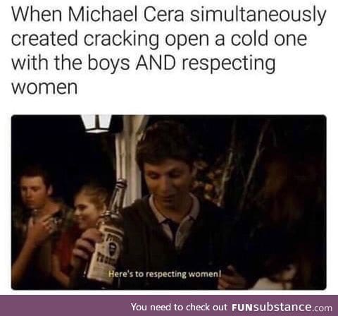 Michael cracks open a respect for women