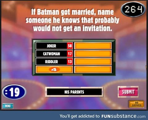 Who would not get an invitation to Batman's wedding?