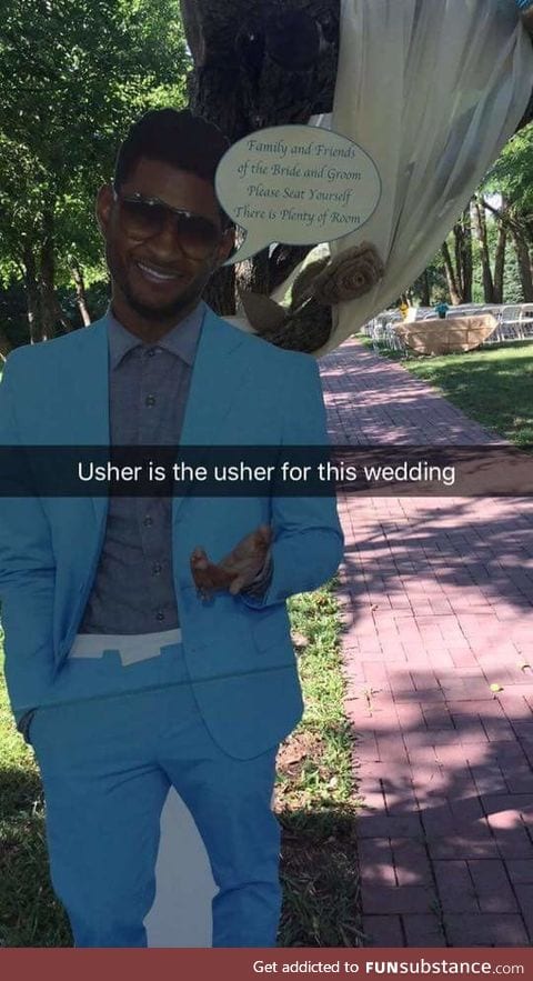 Usher ushered this wedding