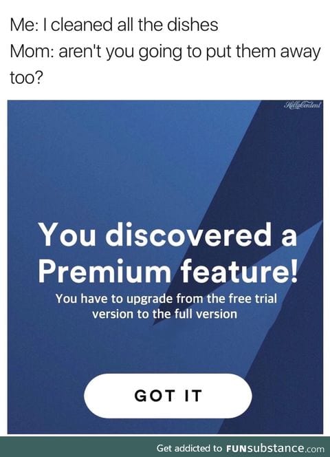 You've discovered a premium feature! Premium is $18 per hour. Pay up.