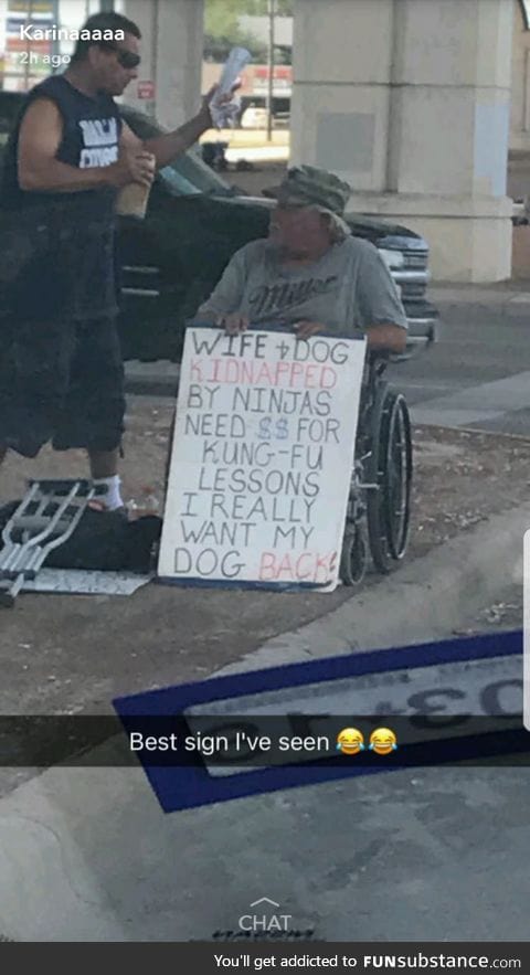 10/10 Would give him money. Austin Tx at its finest