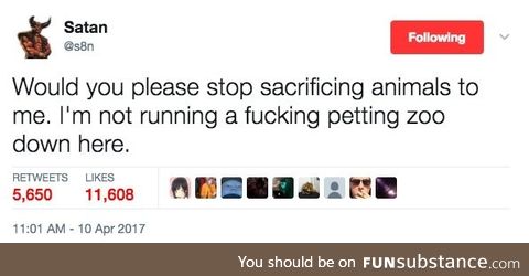 PSA: Animal sacrifice is wrong