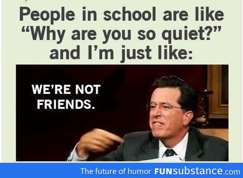 Reason to be quiet in school