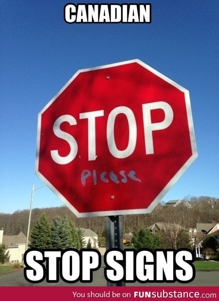 Canadian Stop sign