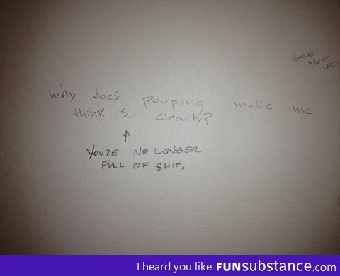 Some witty bathroom graffiti