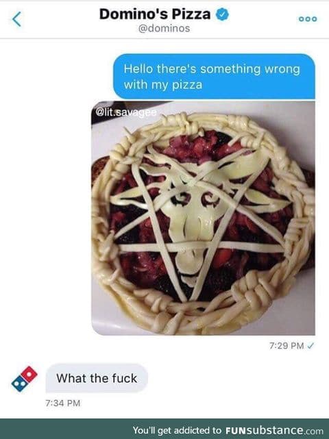 I'd still eat this demonic pizza