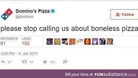 Boneless pizza
