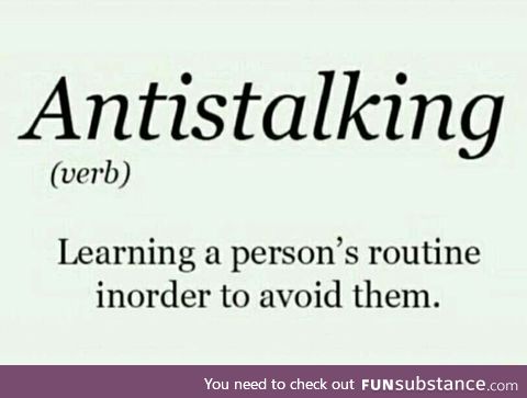 Definition of antistalking