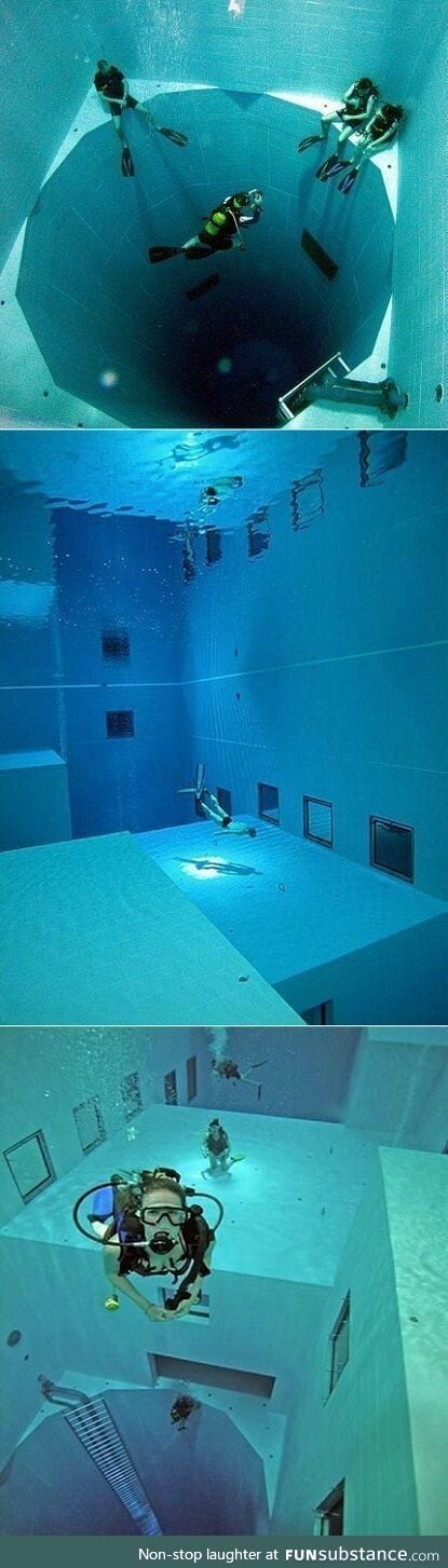 113ft deep swimming pool