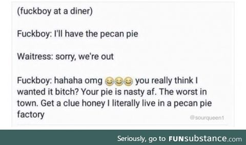smh ive seen 50 other pies like it, u aint special