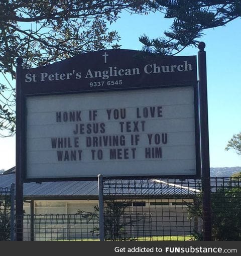 This church goes straight to the point