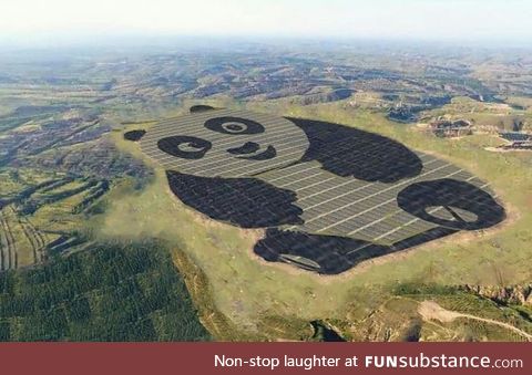 China's latest solar power plant is shaped like a panda