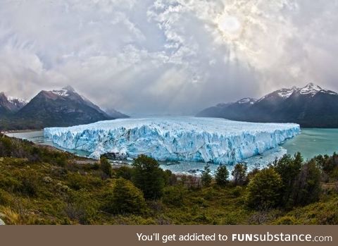 Massive blue ice of Perito Moreno Glacier in Patagonia, Argentina
