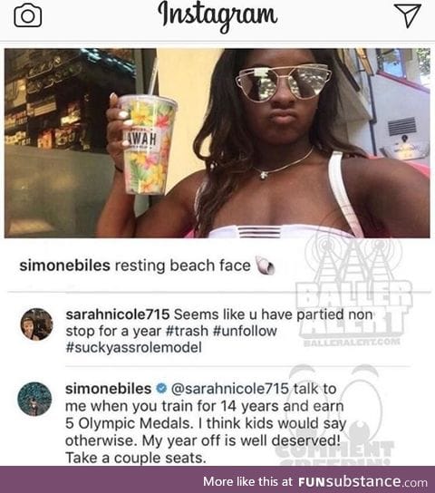 All heroes don't wear capes...Simone Biles with the ultimate burn