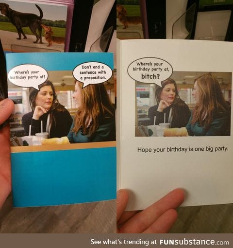 This interesting birthday card