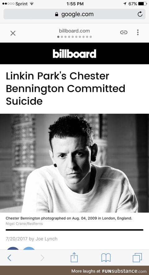 Chester Bennington committed suicide