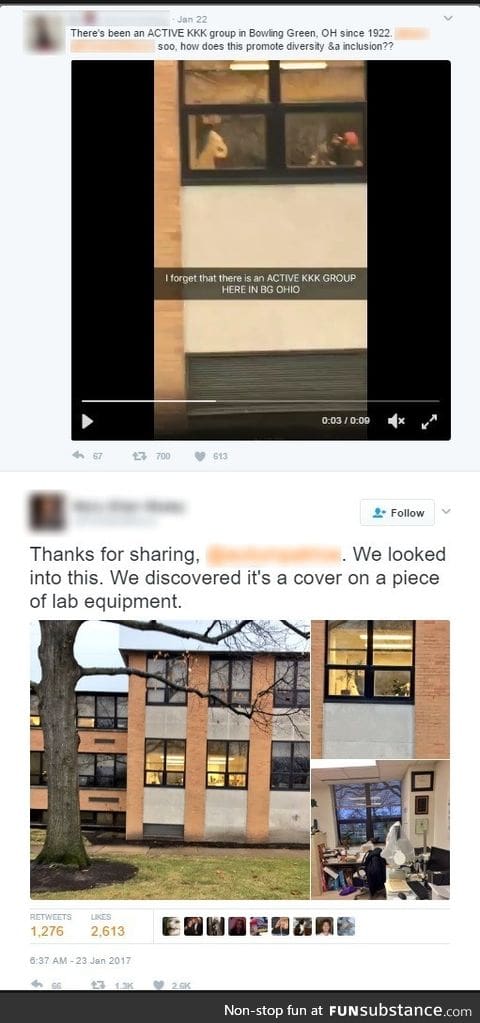 SJW thinks she spotted a KKK meeting, turns out to be nothing