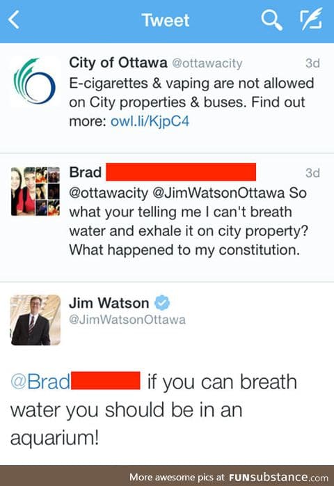 Mayor of ottawa roasts witty boy