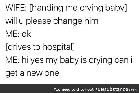 Please change the baby