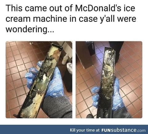 McDonald's ice cream machine is filthy