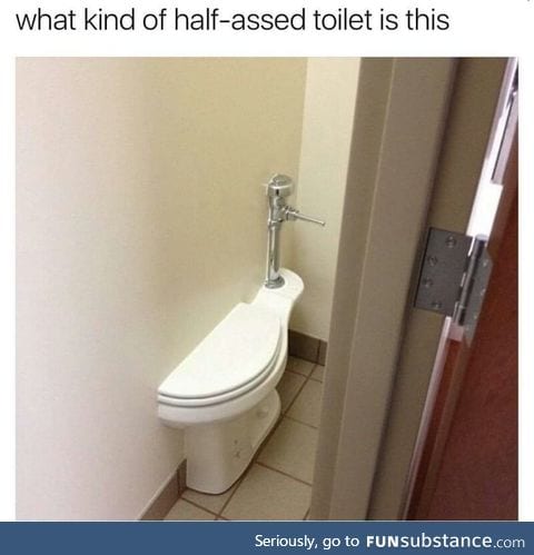 Half assed toilet