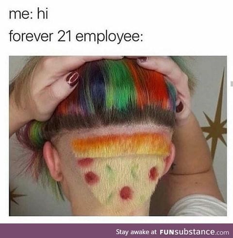 Delicious pizza hair