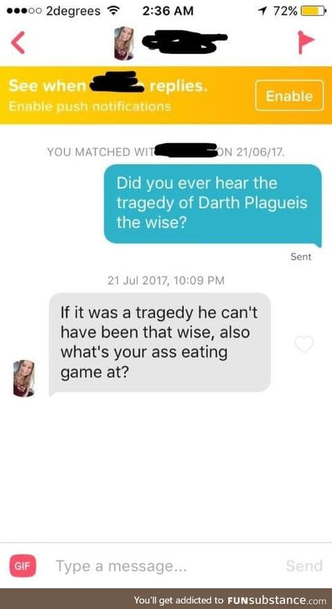 Have you heard the tragedy of ass eating