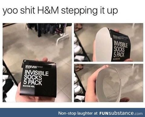 H&M selling invisible socks