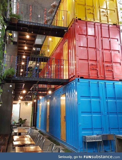 Shipping container hostel