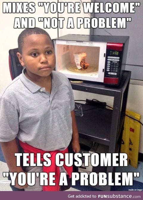 Working customer service on a phone with a slight stutter